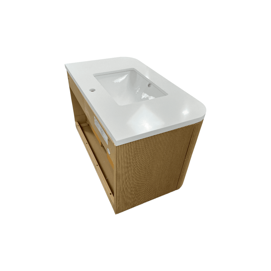 Ophelia & Co. Chantal Single Bathroom Vanity With Engineered Quartz Top - Thumbnail 13