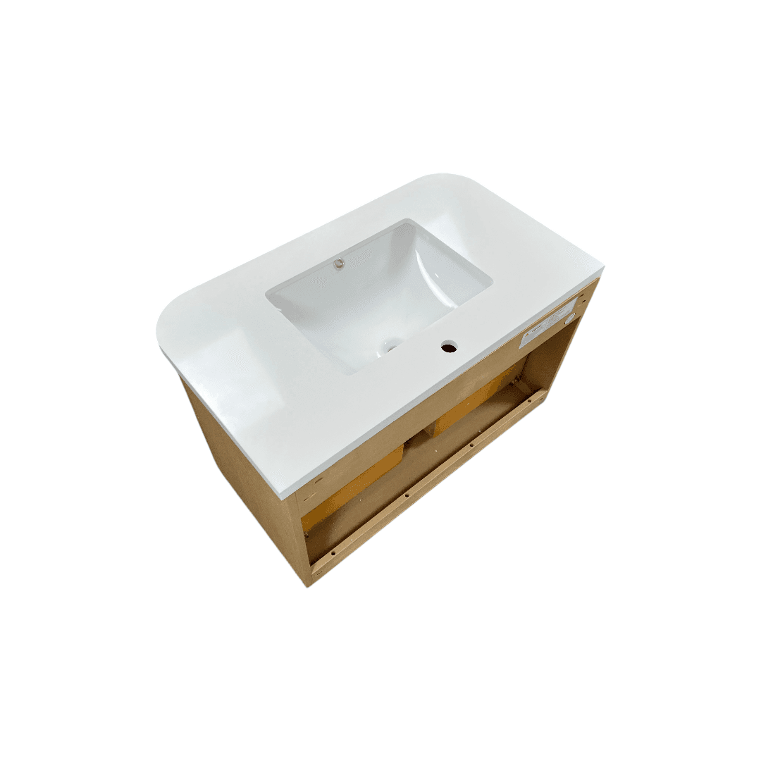 Ophelia & Co. Chantal Single Bathroom Vanity With Engineered Quartz Top - Thumbnail 11