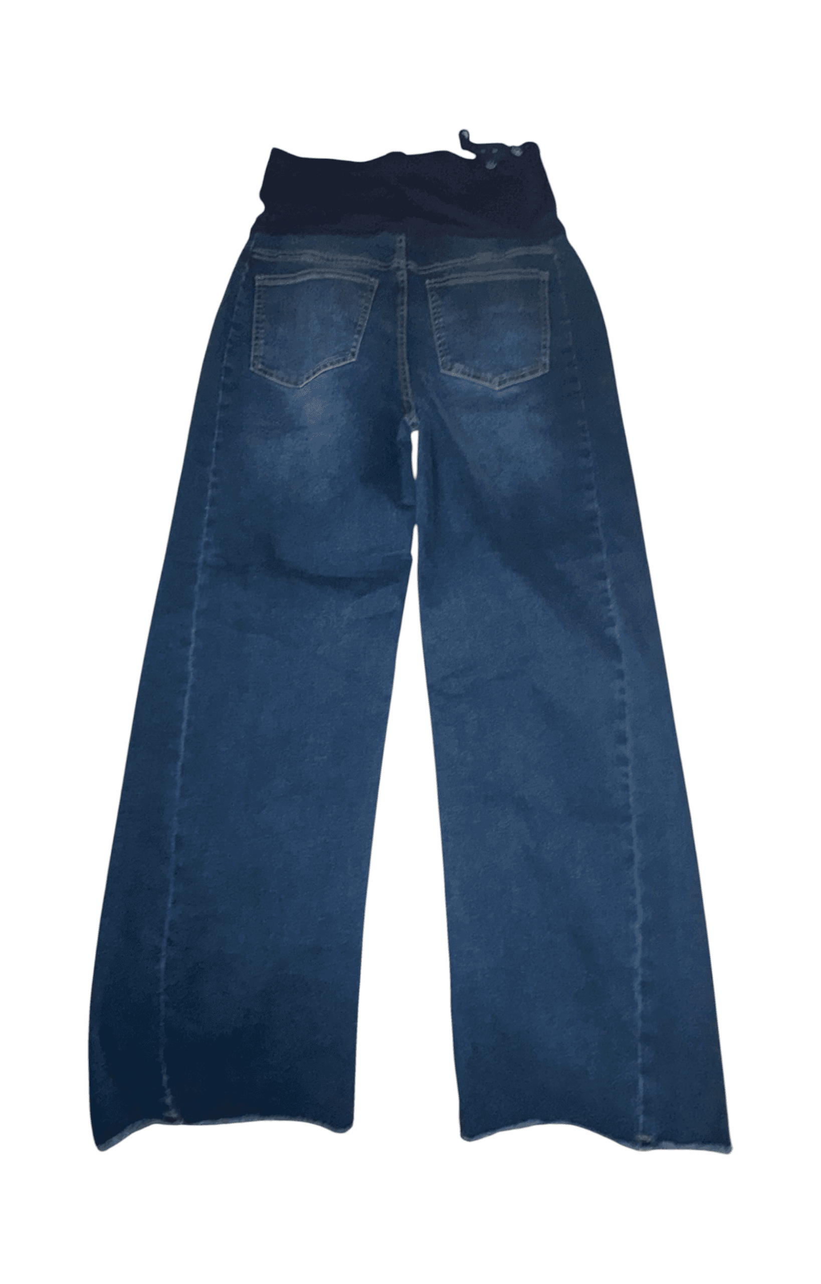 Maternity Wide Leg Jeans with Adjustable Waistband - Thumbnail 2