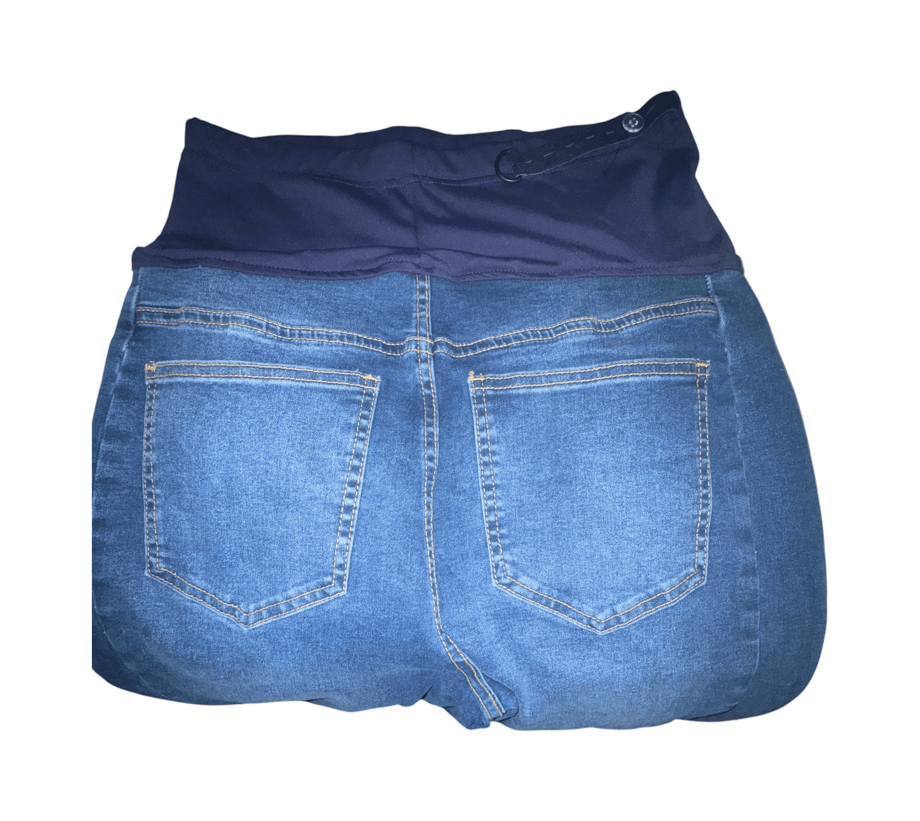 Maternity Wide Leg Jeans with Adjustable Waistband - Thumbnail 6