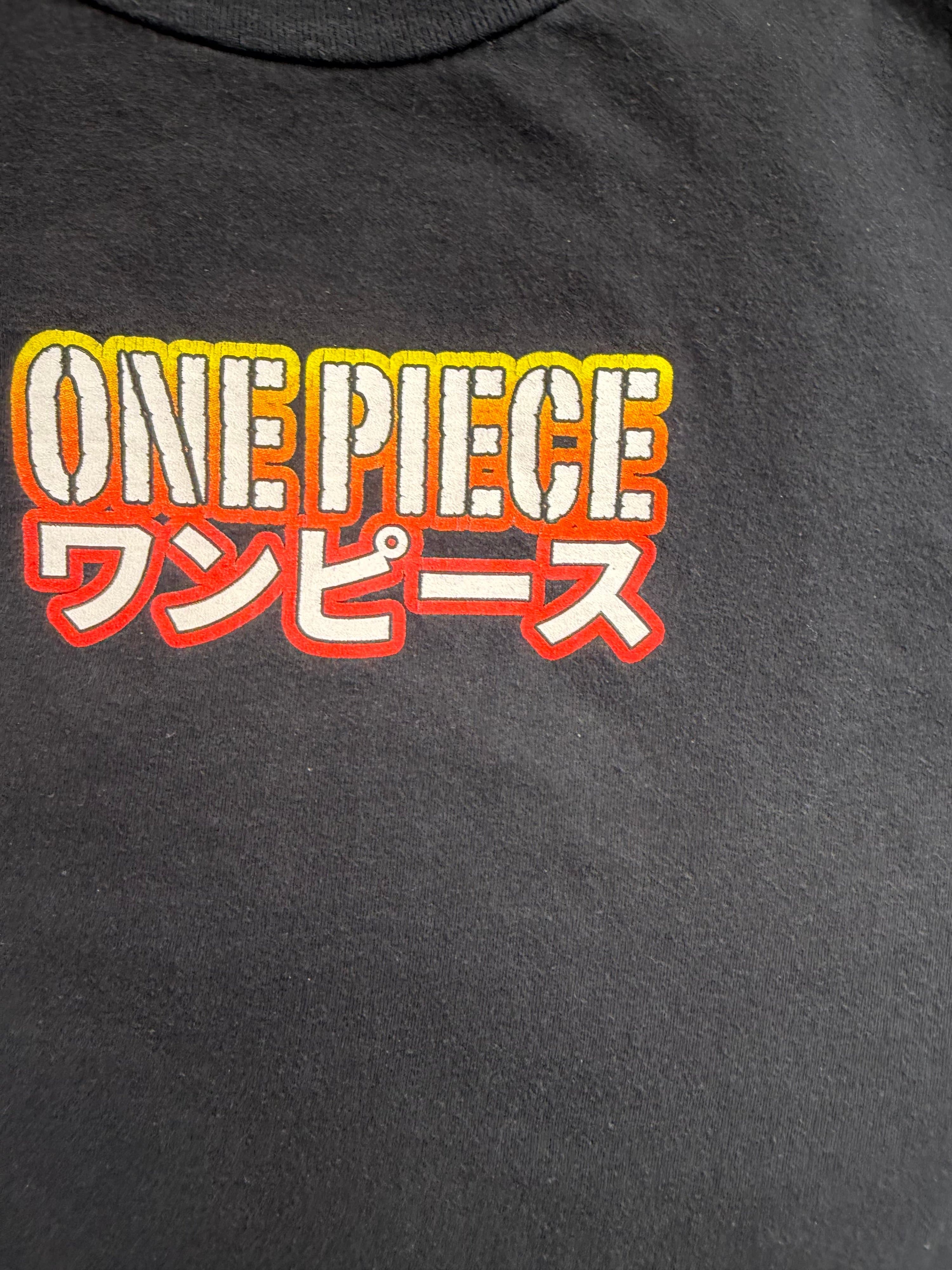 One Piece Straw Hat Crew Luffy Anime Double-Sided Tee Sz L - Thumbnail 3