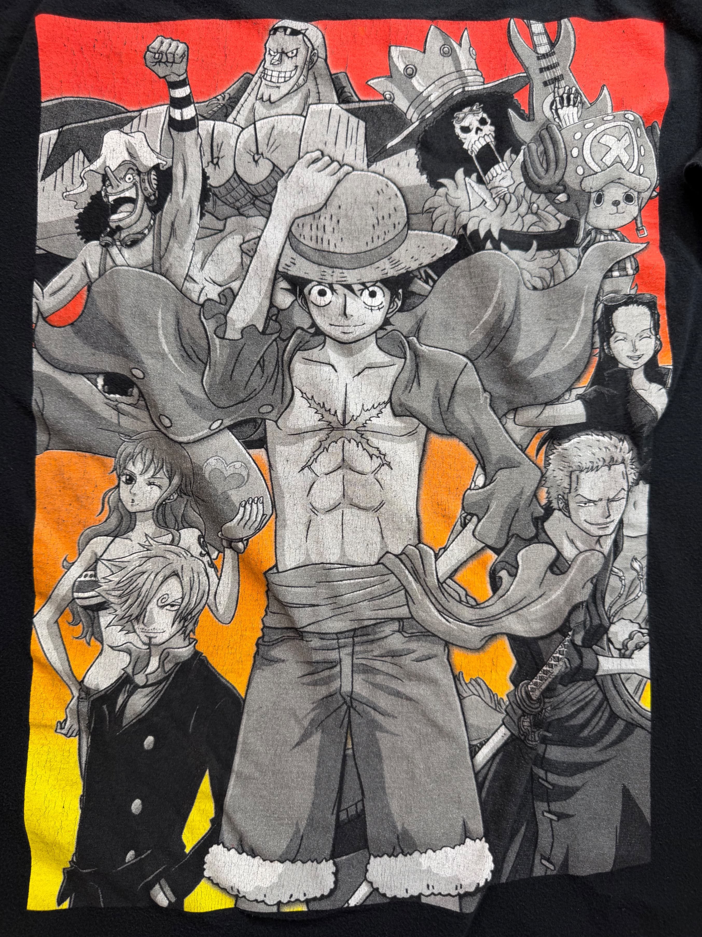 One Piece Straw Hat Crew Luffy Anime Double-Sided Tee Sz L - Thumbnail 6