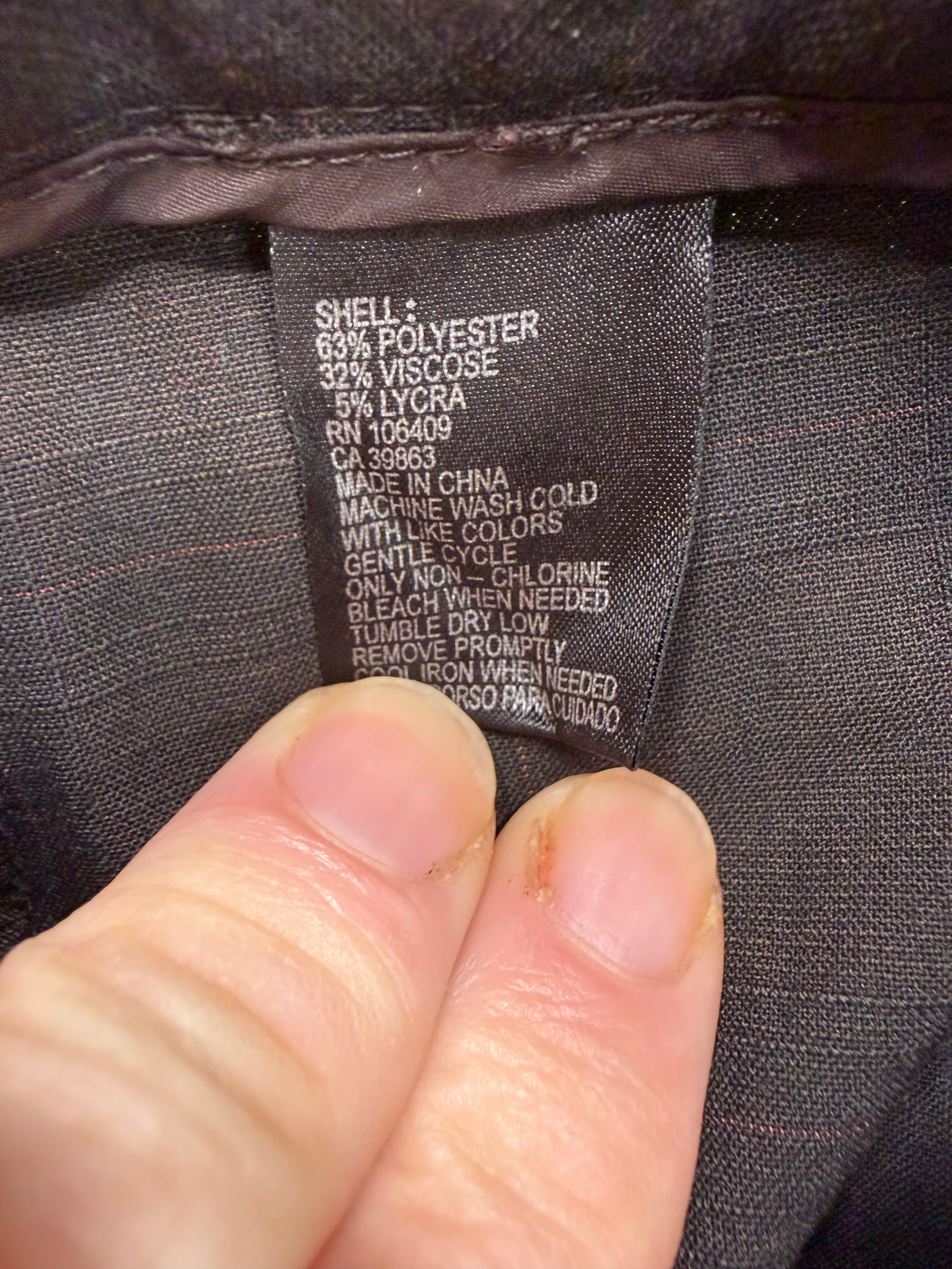 Alex Marie Flare Dress Pants Windowpane Plaid Black Sz 4 - Thumbnail 3
