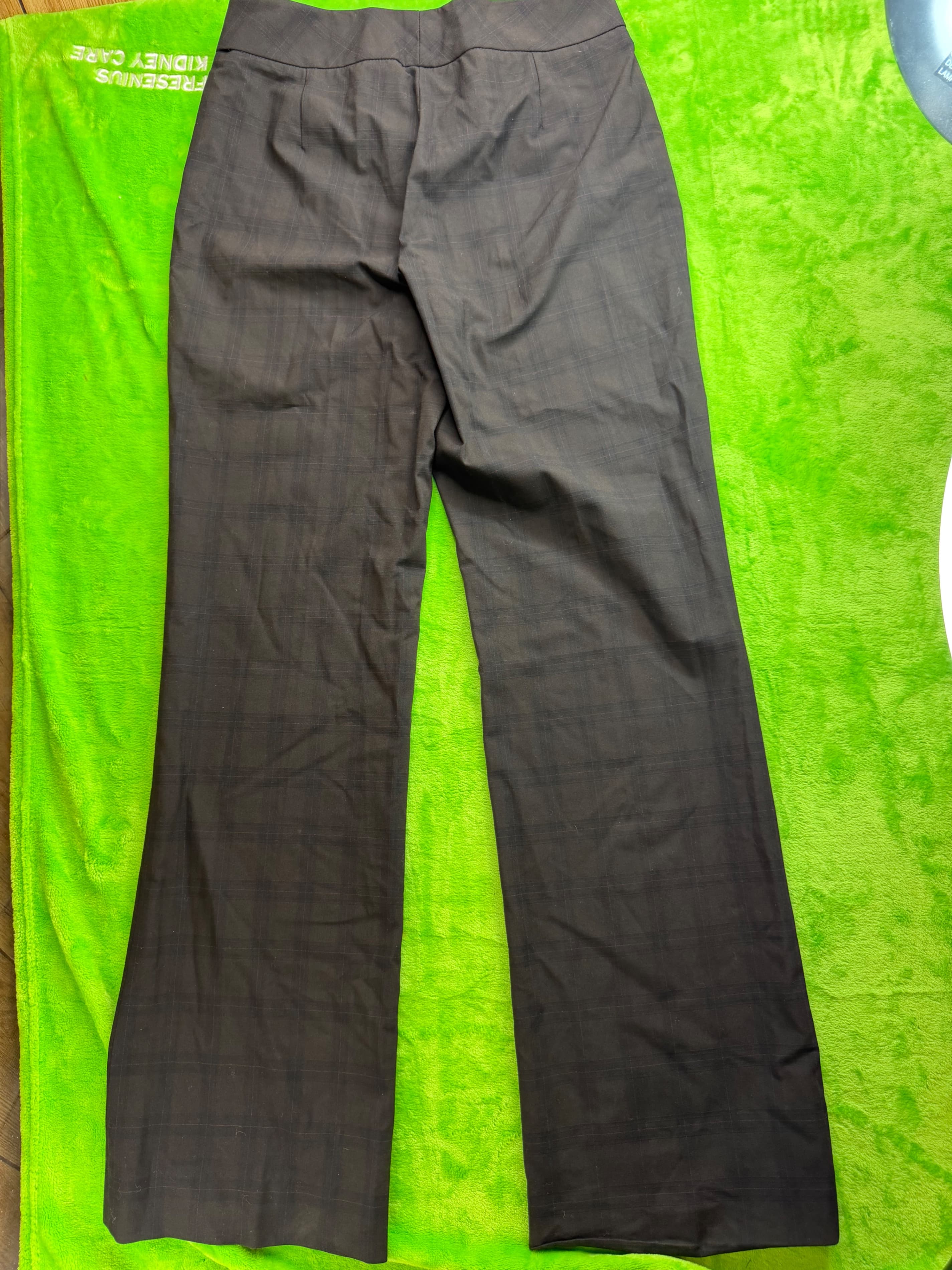 Alex Marie Flare Dress Pants Windowpane Plaid Black Sz 4 - Thumbnail 2