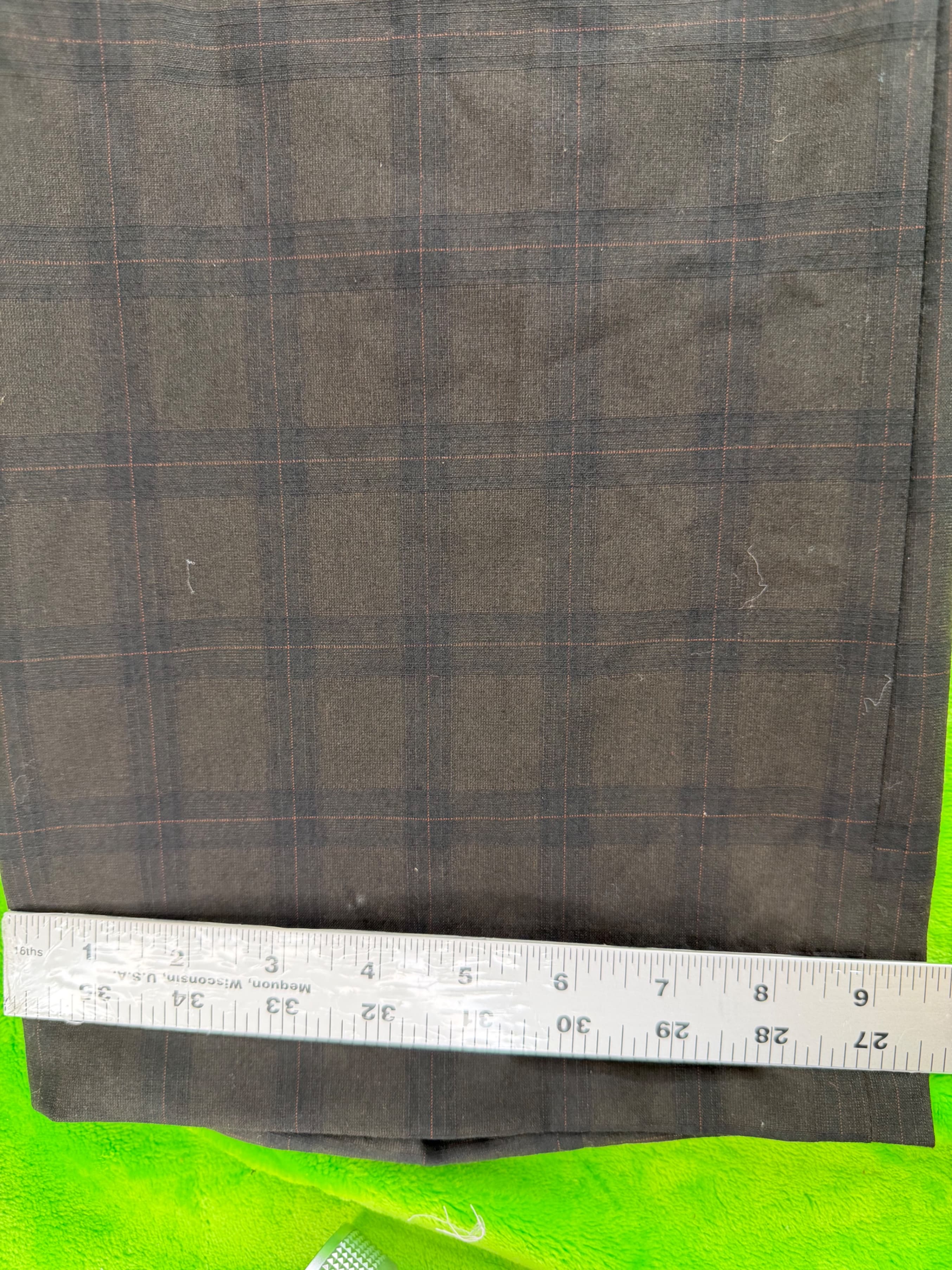 Alex Marie Flare Dress Pants Windowpane Plaid Black Sz 4 - Thumbnail 10
