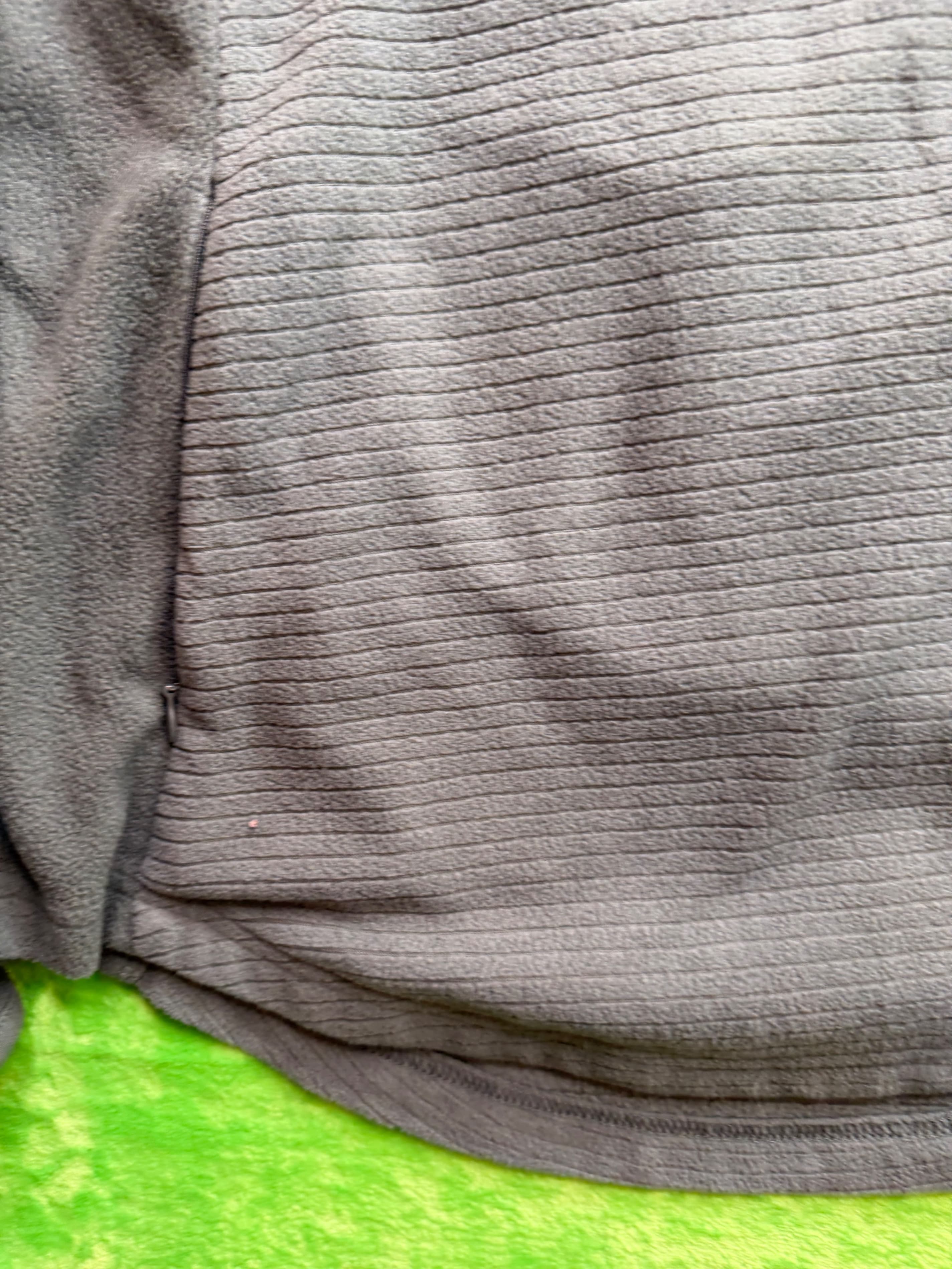 BCG Women Quarter Zip Fleece Pullover Ribbed Charcoal Gray Sz S - Thumbnail 4