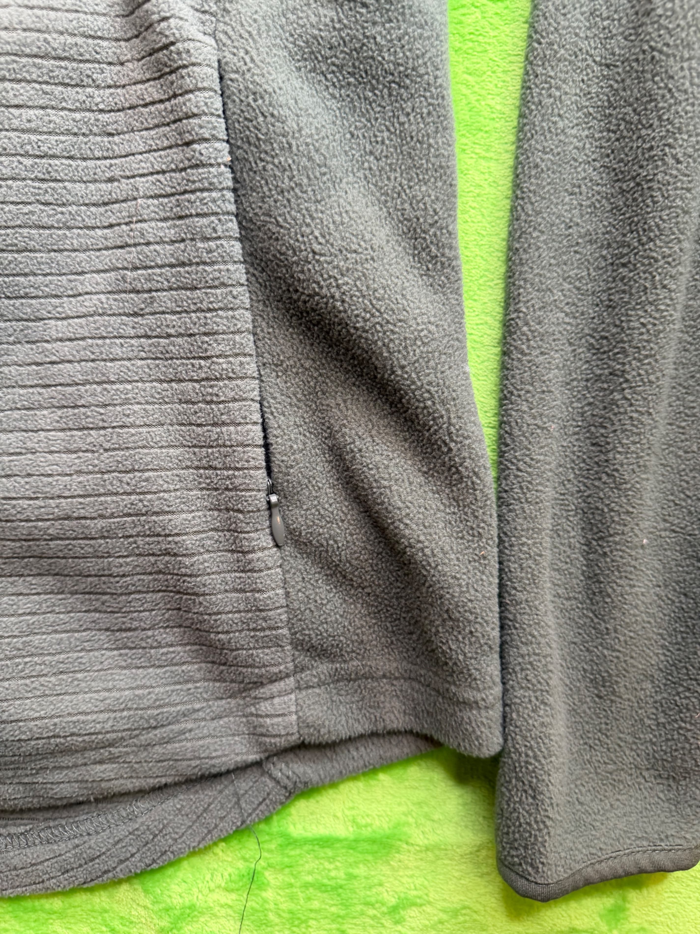 BCG Women Quarter Zip Fleece Pullover Ribbed Charcoal Gray Sz S - Thumbnail 7