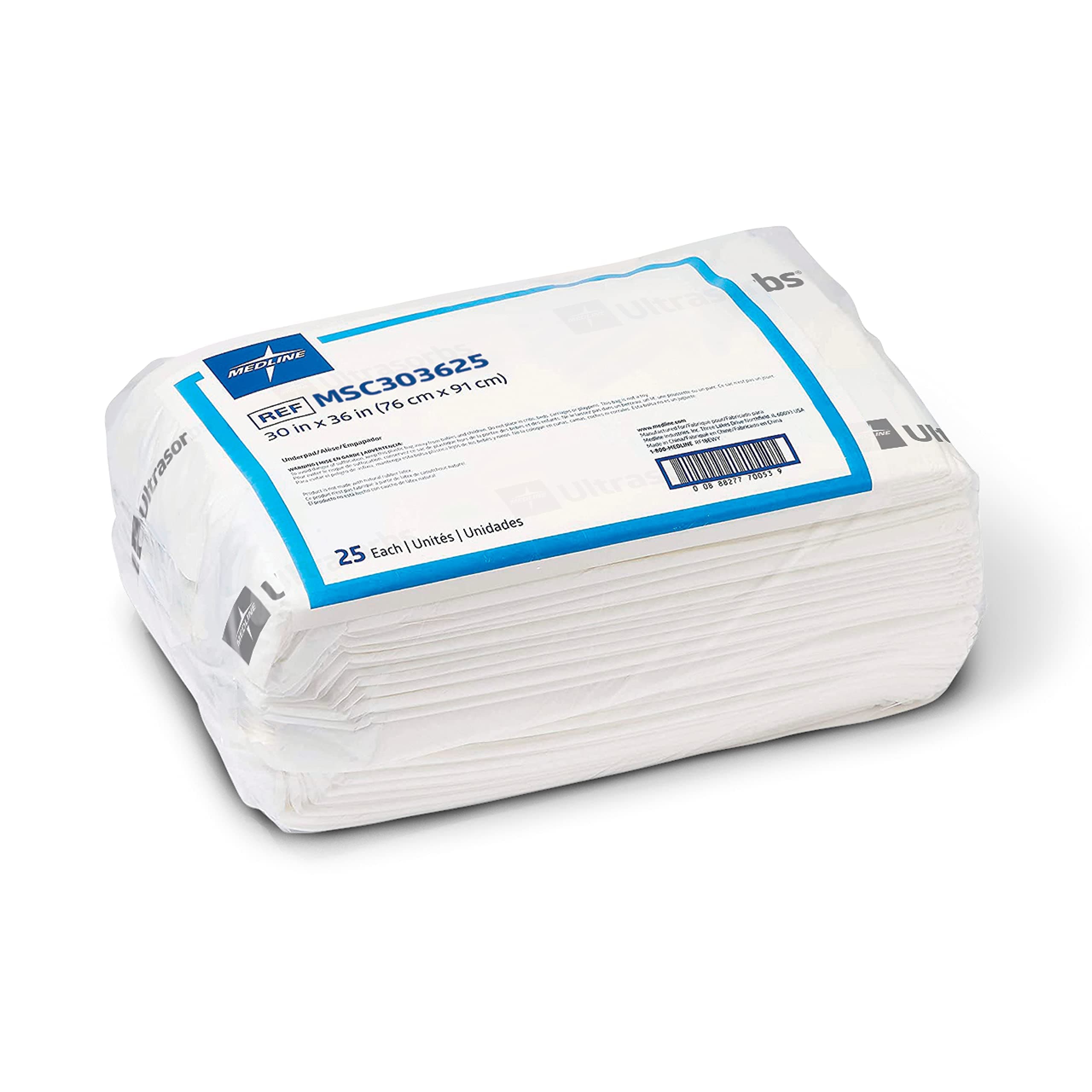 Medline Ultrasorbs Underpads 30x36in 25 Pack