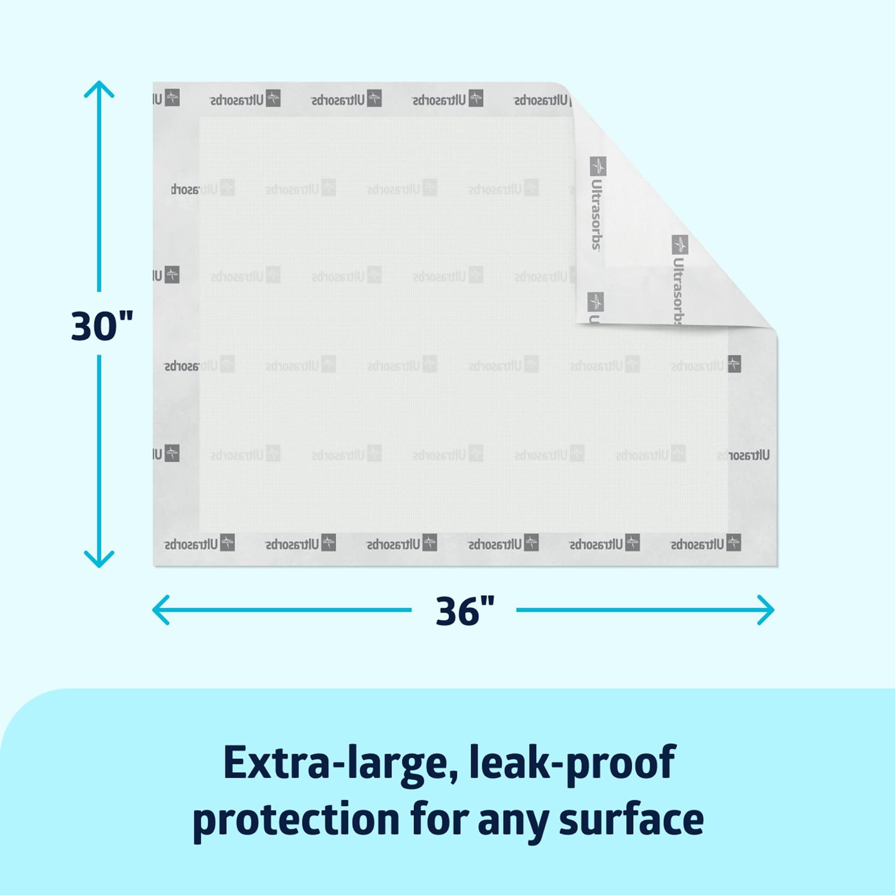 Medline Ultrasorbs Underpads 30x36in 25 Pack - Thumbnail 2