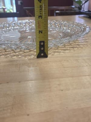 Vintage Anchor Hocking Wexford Clear Glass Round Serving Platter 11" - Thumbnail 4