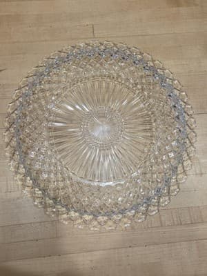 Vintage Anchor Hocking Wexford Clear Glass Round Serving Platter 11" - Thumbnail 2