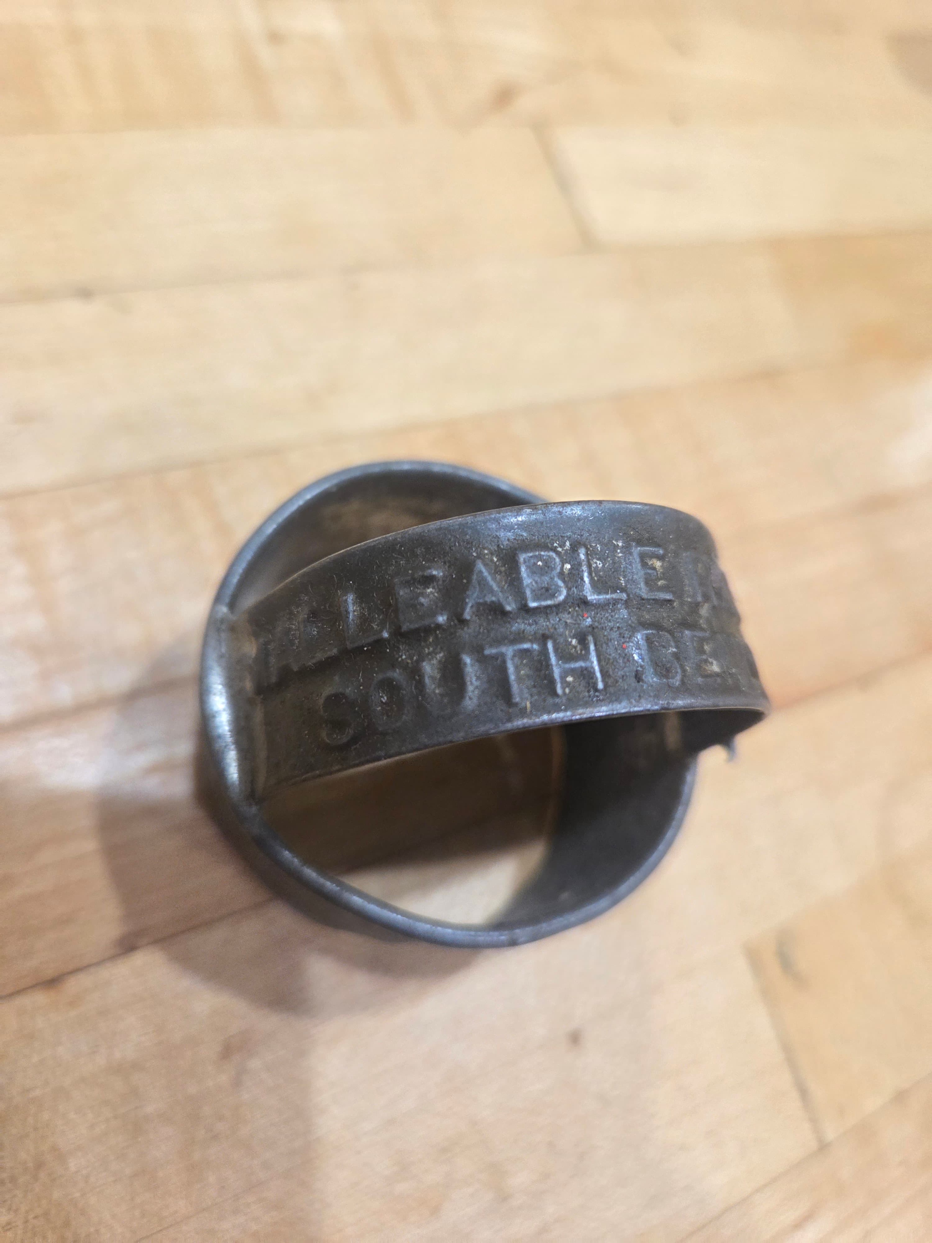 Antique South Bend Biscuit Cutter - Malleable Range Co, Broken Strap Handle
