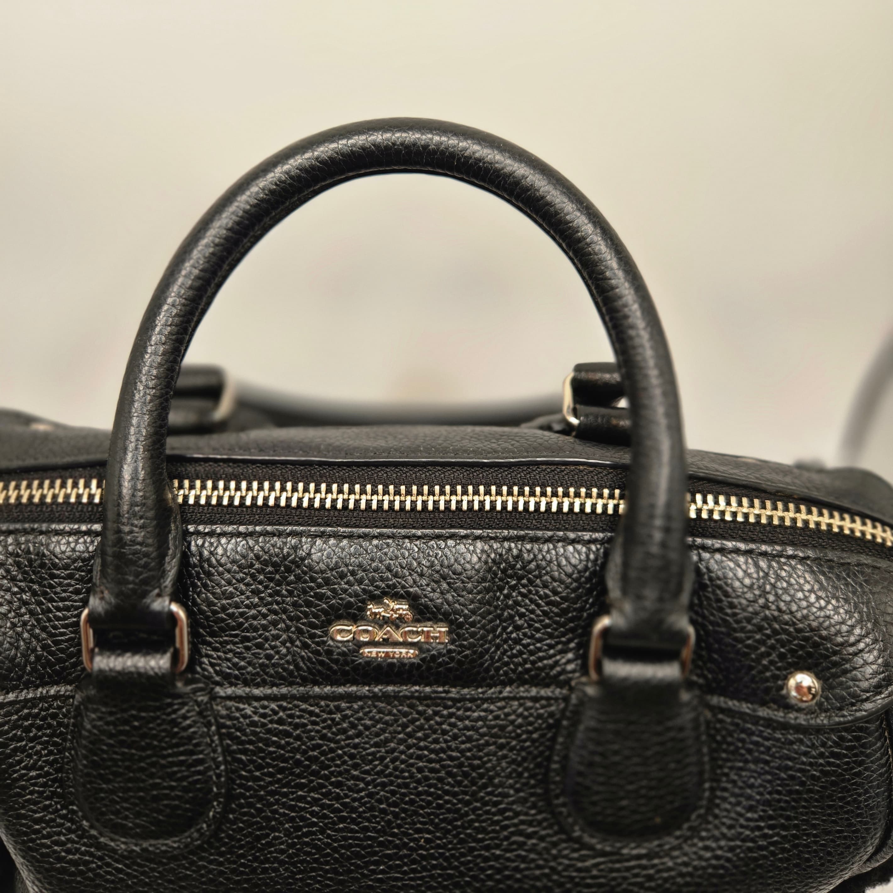 Coach Bennett Mini Satchel, Crossbody pebbled Leather with shoulder strap - Thumbnail 5