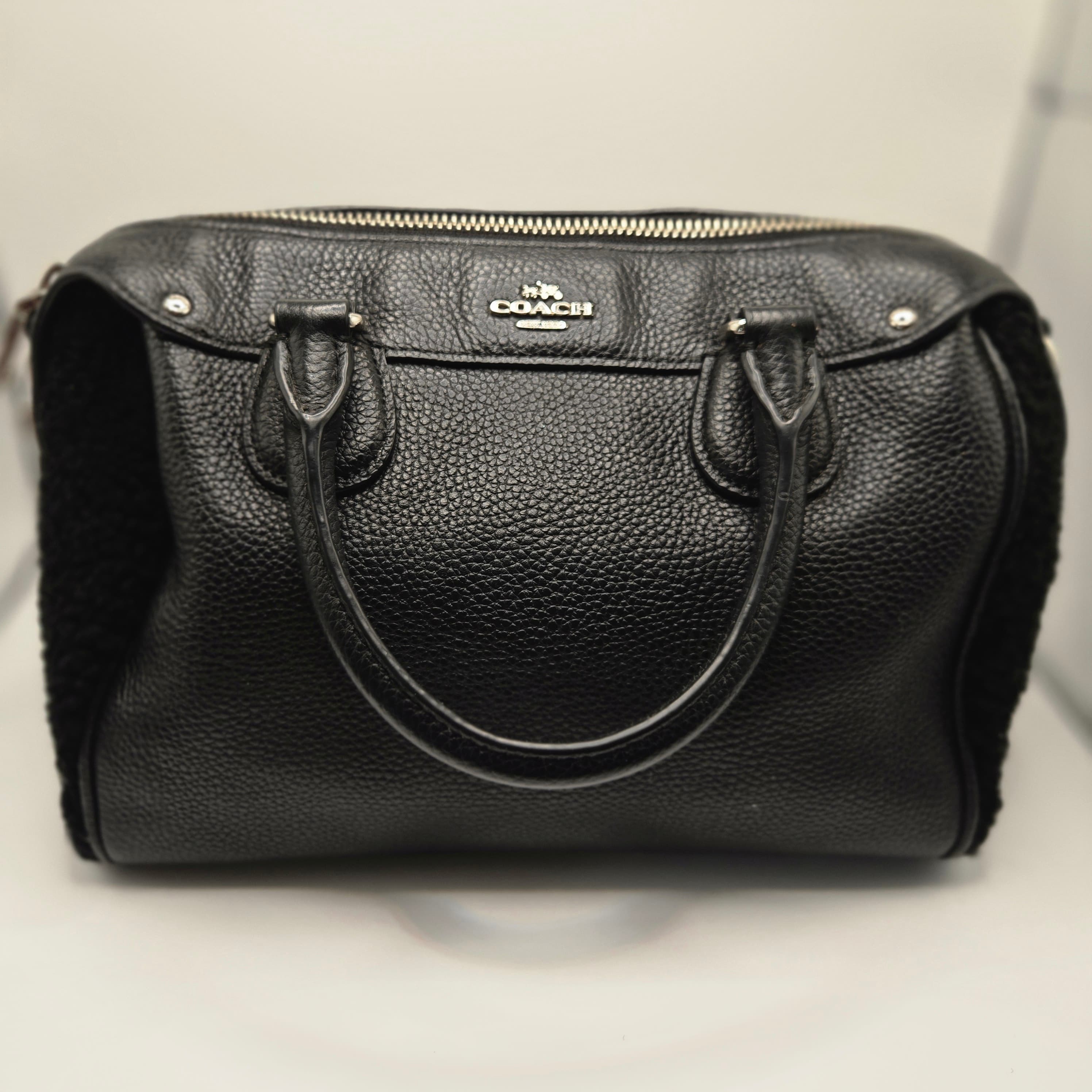 Coach Bennett Mini Satchel, Crossbody pebbled Leather with shoulder strap