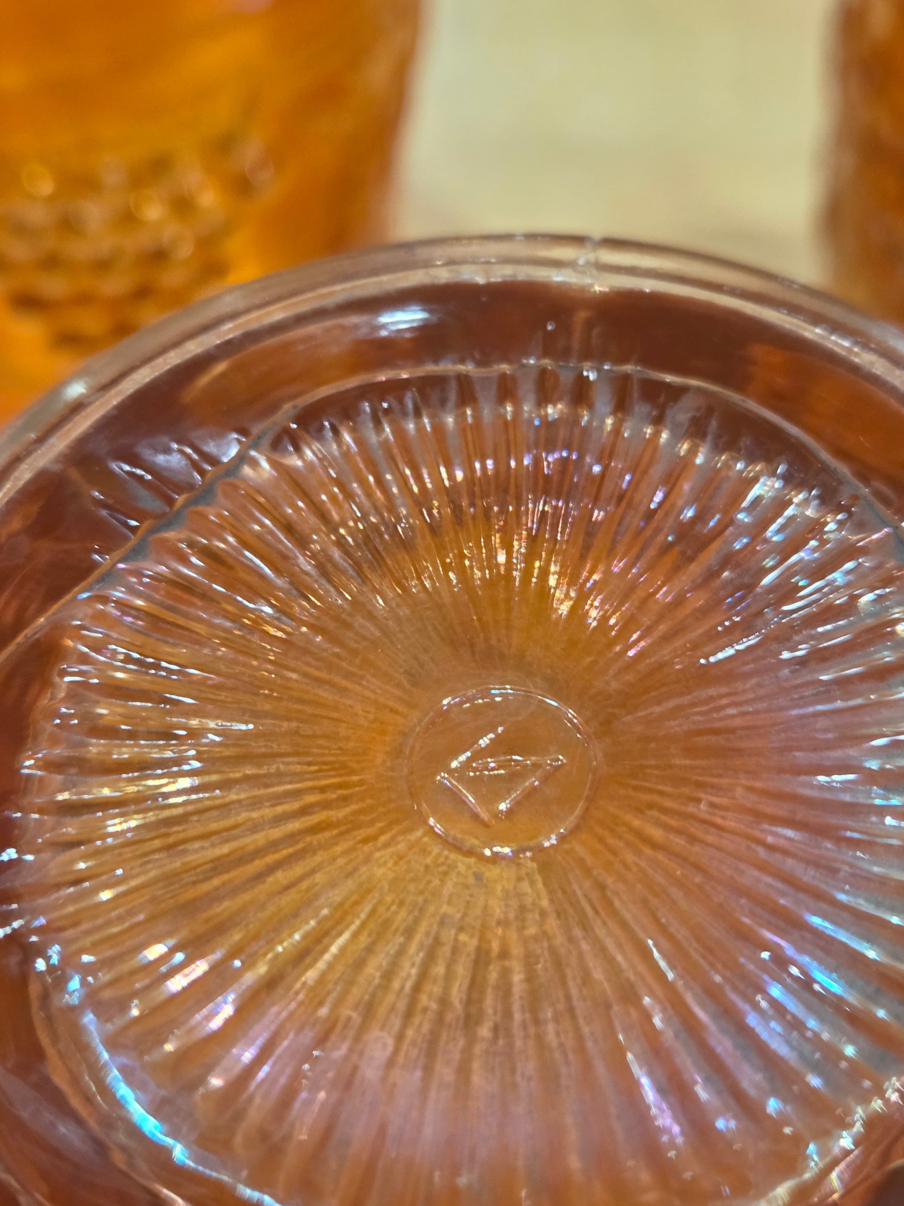 Vintage Amber Glass Tumblers Set of 5 with Grape Design 2 ASIS - Thumbnail 10