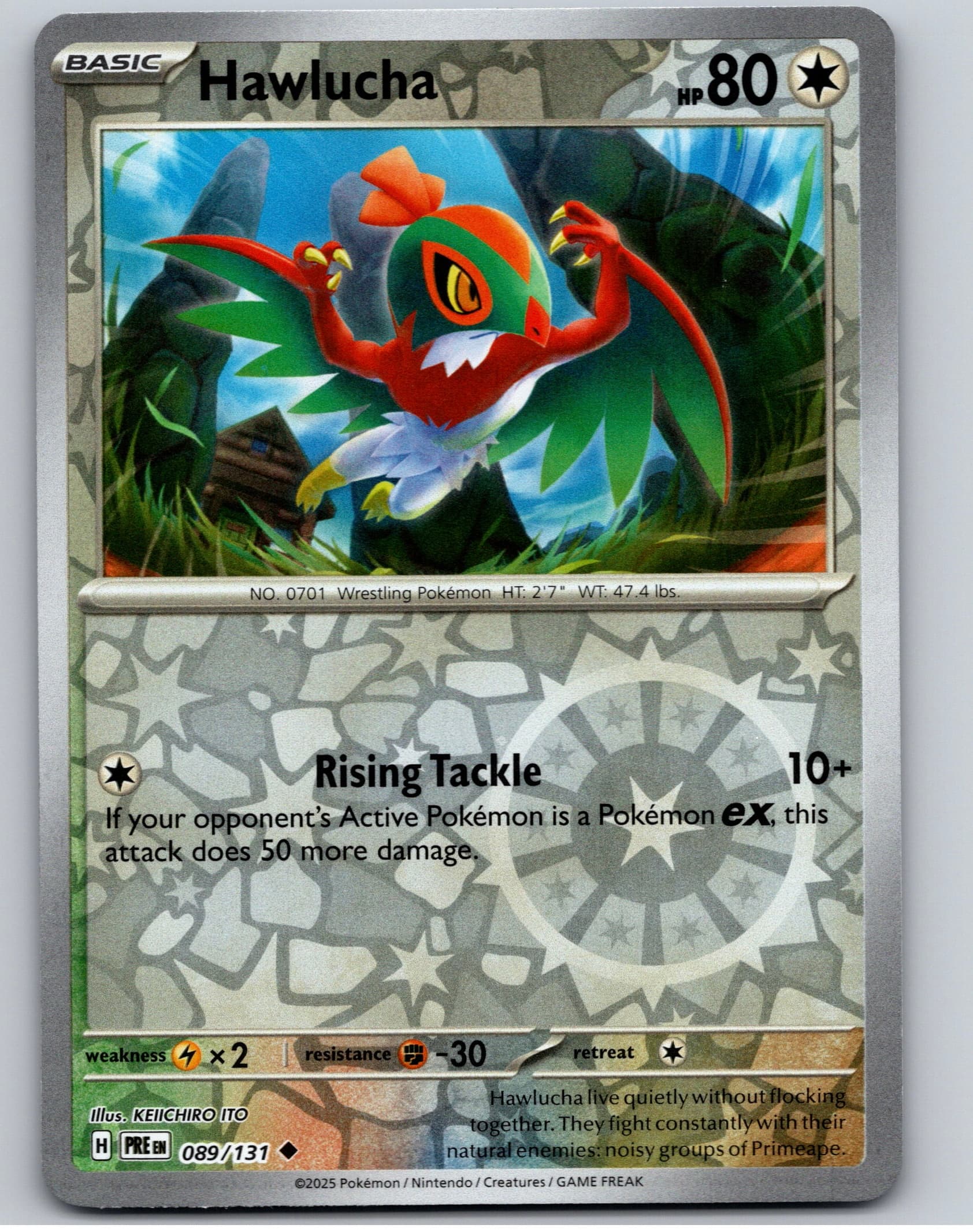 Hawlucha - PRE SV: Prismatic Evolutions #089/131 Uncommon Reverse Holo NM