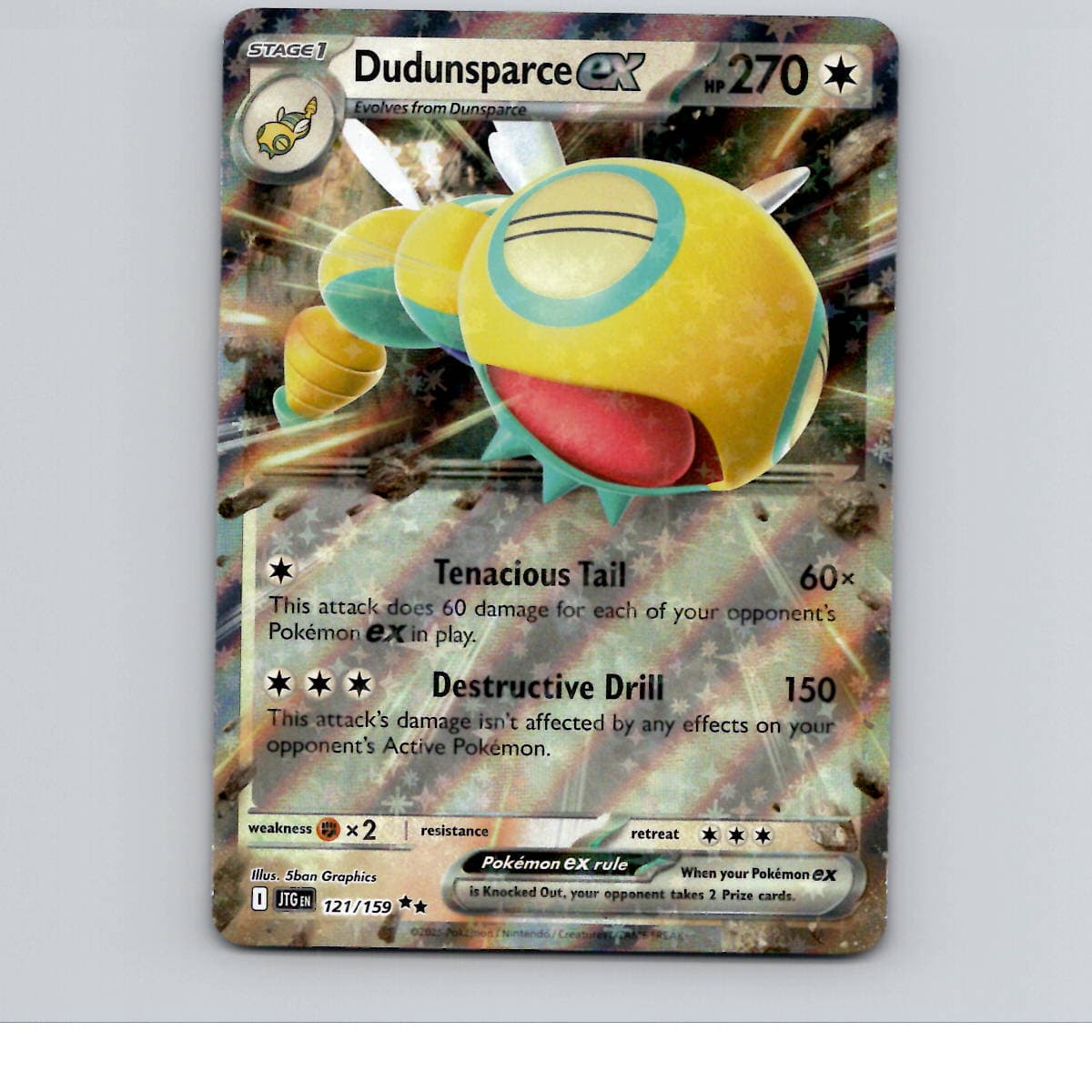 Dudunsparce ex Holofoil SV09: Journey Together 121/159 NM