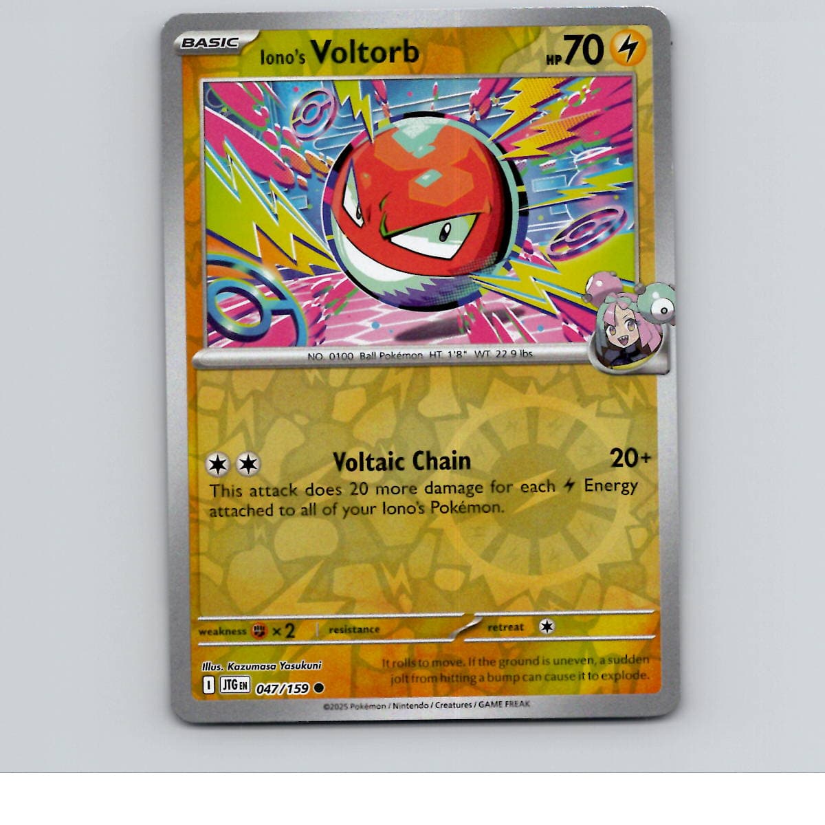 Iono's Voltorb Reverse Holo SV09: Journey Together 047/159 NM