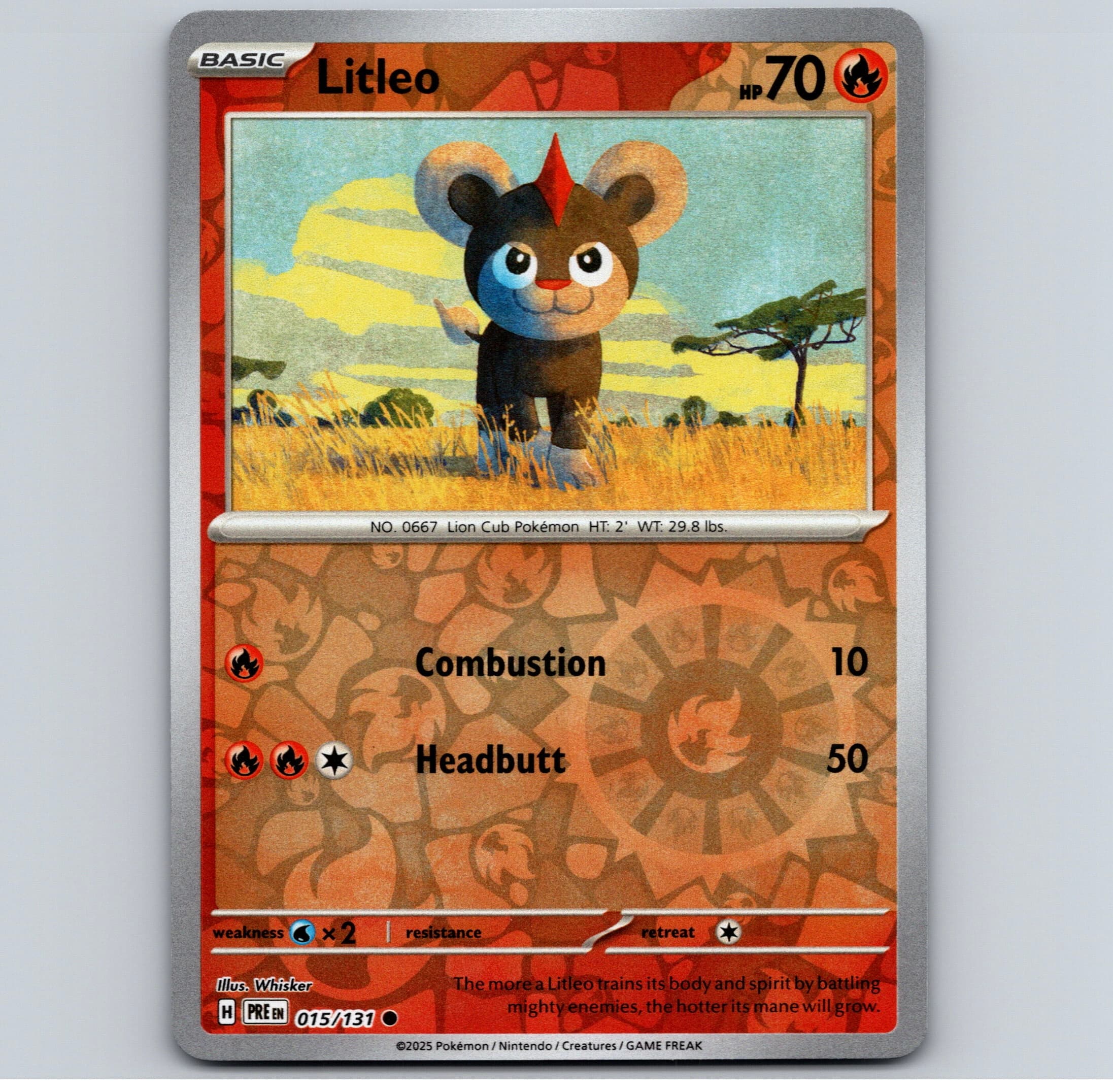 Litleo - PRE SV: Prismatic Evolutions #015/131 Common Reverse Holo NM