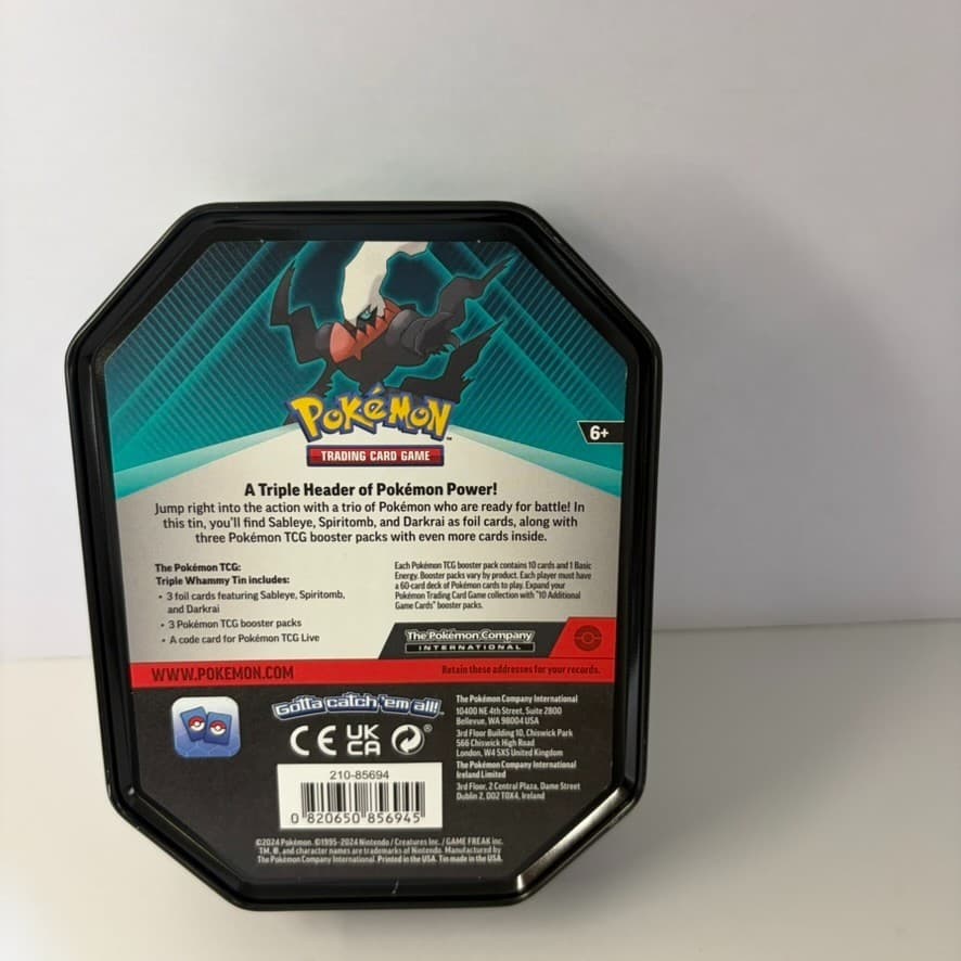 Pokémon Darkrai Window Tin - Empty Display Storage - Used - Thumbnail 2