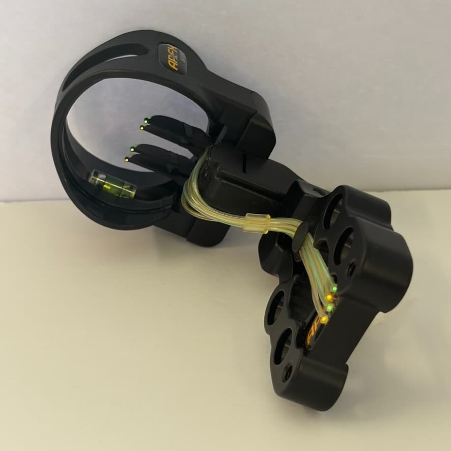 Apex Gear 4-Pin Fiber Optic Bow Sight Used Compound Hunting Archery - Thumbnail 2