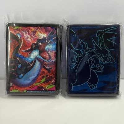 Pokémon Mega Charizard X ex Tin Promo Card Sleeves Coin Dice Deck Box / New - Thumbnail 6
