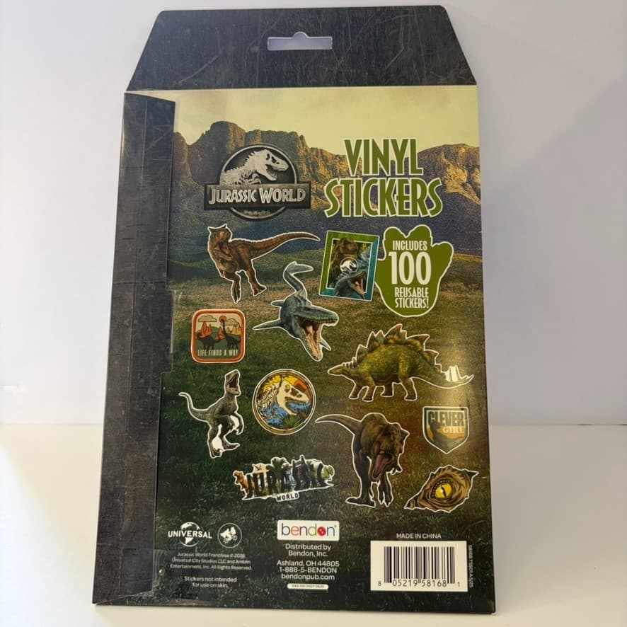 Jurassic World Vinyl Stickers 100 Pack Bendon New/Factory Sealed - Thumbnail 2