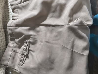 IZOD Chino pants Flat Front Button Closure Beige Solid Men's Size L - Thumbnail 3