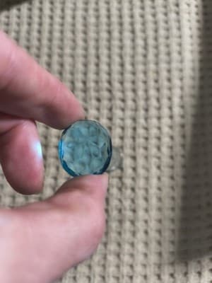 Oval Cut Blue Topaz Faceted Gemstone Transparent Loose Stone - Thumbnail 2