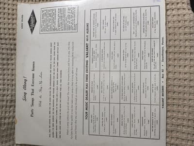 Valiant Sing Along with the Stay-Up-Lates LP Vinyl High Fidelity 12" 33 RPM - Thumbnail 2