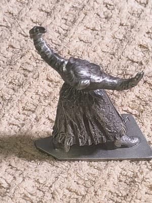 mico Kauffman Pewter Mill Girl Figurine 1982 - Thumbnail 2