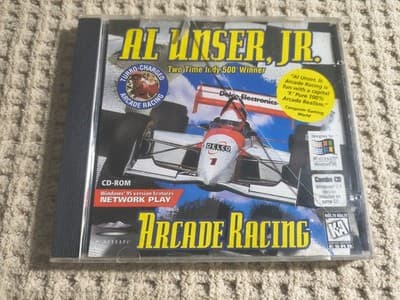 Mindscape Al Unser, Jr. Arcade Racing PC Car Racing Game Network Play 1997