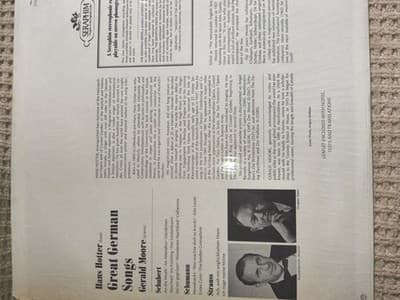 Seraphim Hans Hotter Great German Songs LP Vinyl Schubert Schumann Strauss 12" … - Thumbnail 2