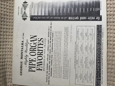 Somerset Pipe Organ Favorites LP Vinyl George Montalba Classical 12" 33 RPM - Thumbnail 2