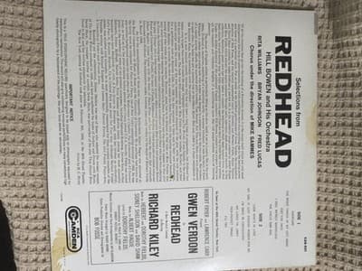 Hill Bowen Selections from Redhead RCA Camden LP Vinyl Musical 12" 33 RPM Stereo - Thumbnail 2