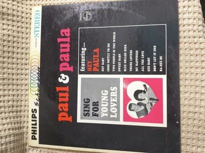 Paul & Paula Sing for Young Lovers LP Vinyl Philips Pop Vocal 12" 33 RPM Stereo