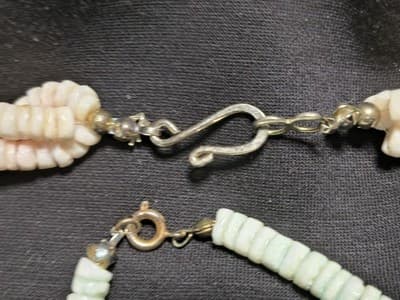 Vintage Multicolor Natural Shell Chip Necklace & Bracelet Jewelry Set for Women - Thumbnail 2