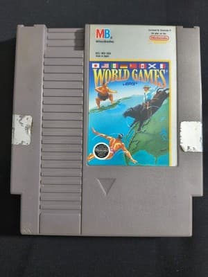 Milton Bradley World Games NES Cartridge 1985 NTSC-U/C (US/Canada)