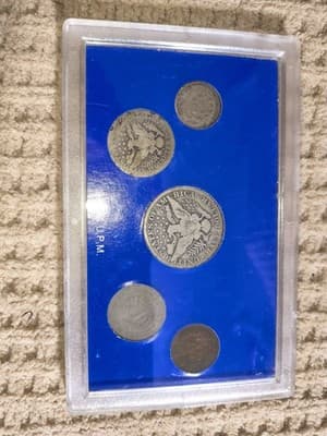 Americana Series Yesteryear Collection US Coin Set 1912 1898 Display Case - Thumbnail 2