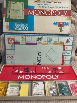 Parker Brothers Monopoly Vintage Board Game Finance Theme 2 Players Ages 8-17+ - Thumbnail 2