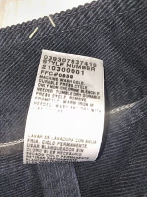 Dockers Women's Navy Blue Corduroy Bootcut Pants Button Accent Pockets - Thumbnail 2