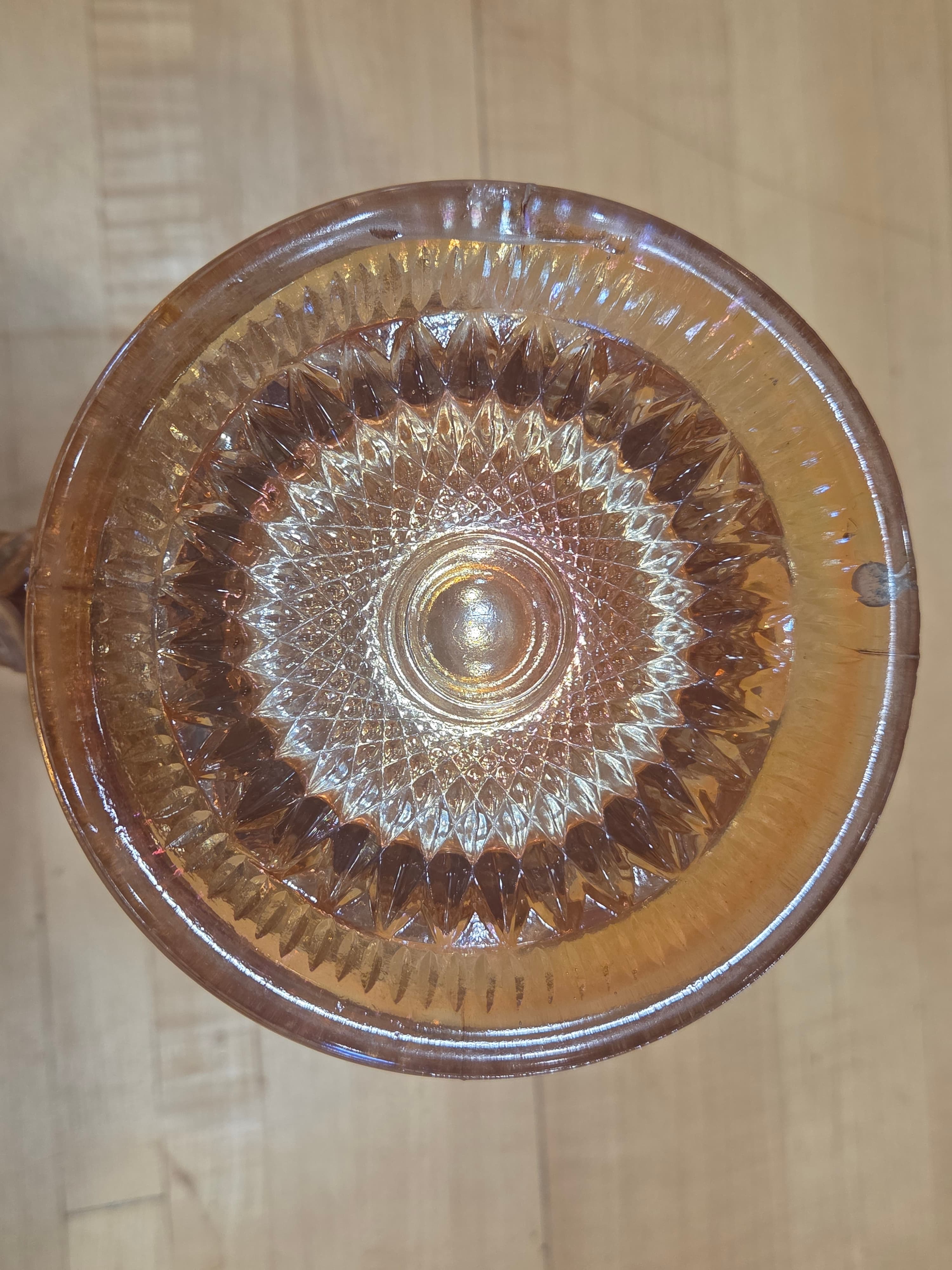 Antique Imperial Glass Marigold Carnival Glass Fashion Water Pitcher - Thumbnail 4