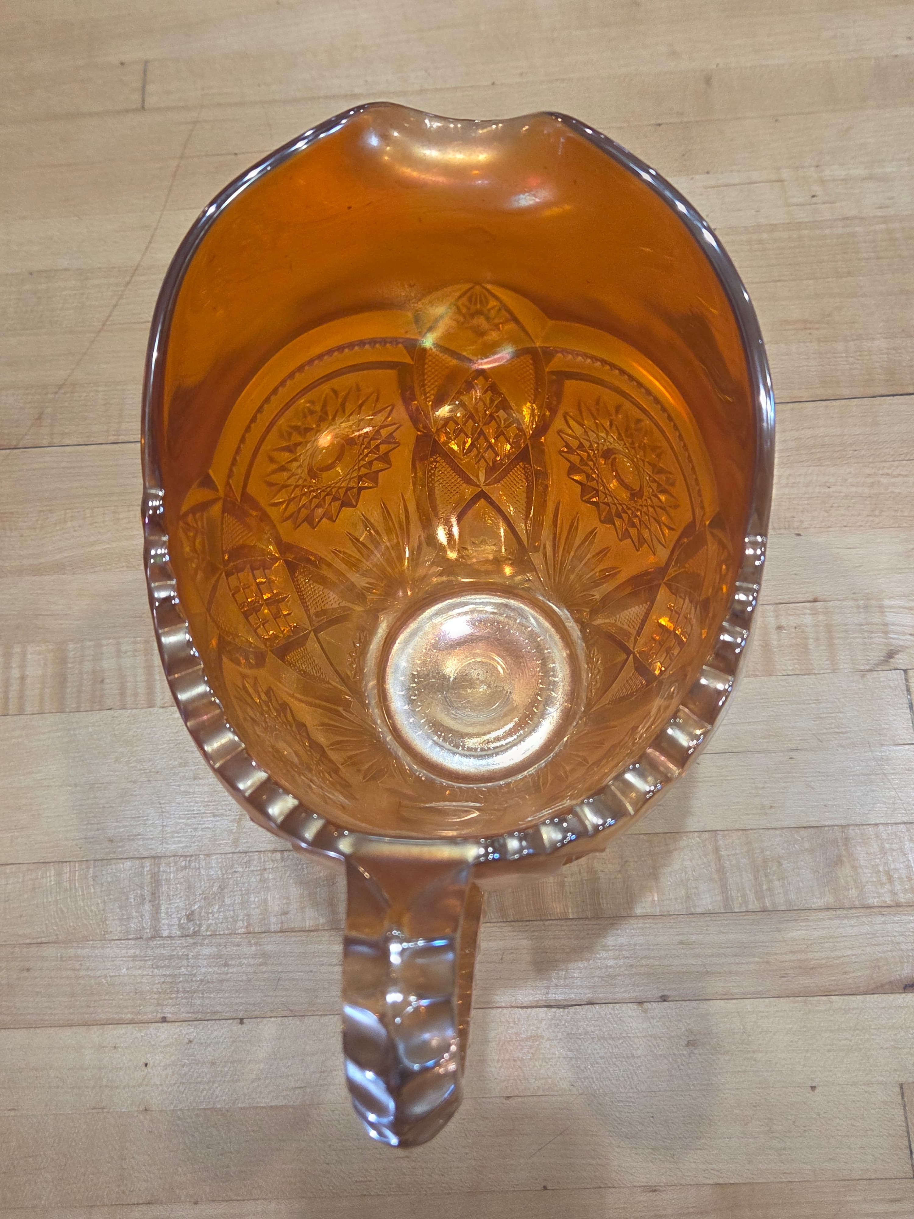 Antique Imperial Glass Marigold Carnival Glass Fashion Water Pitcher - Thumbnail 5