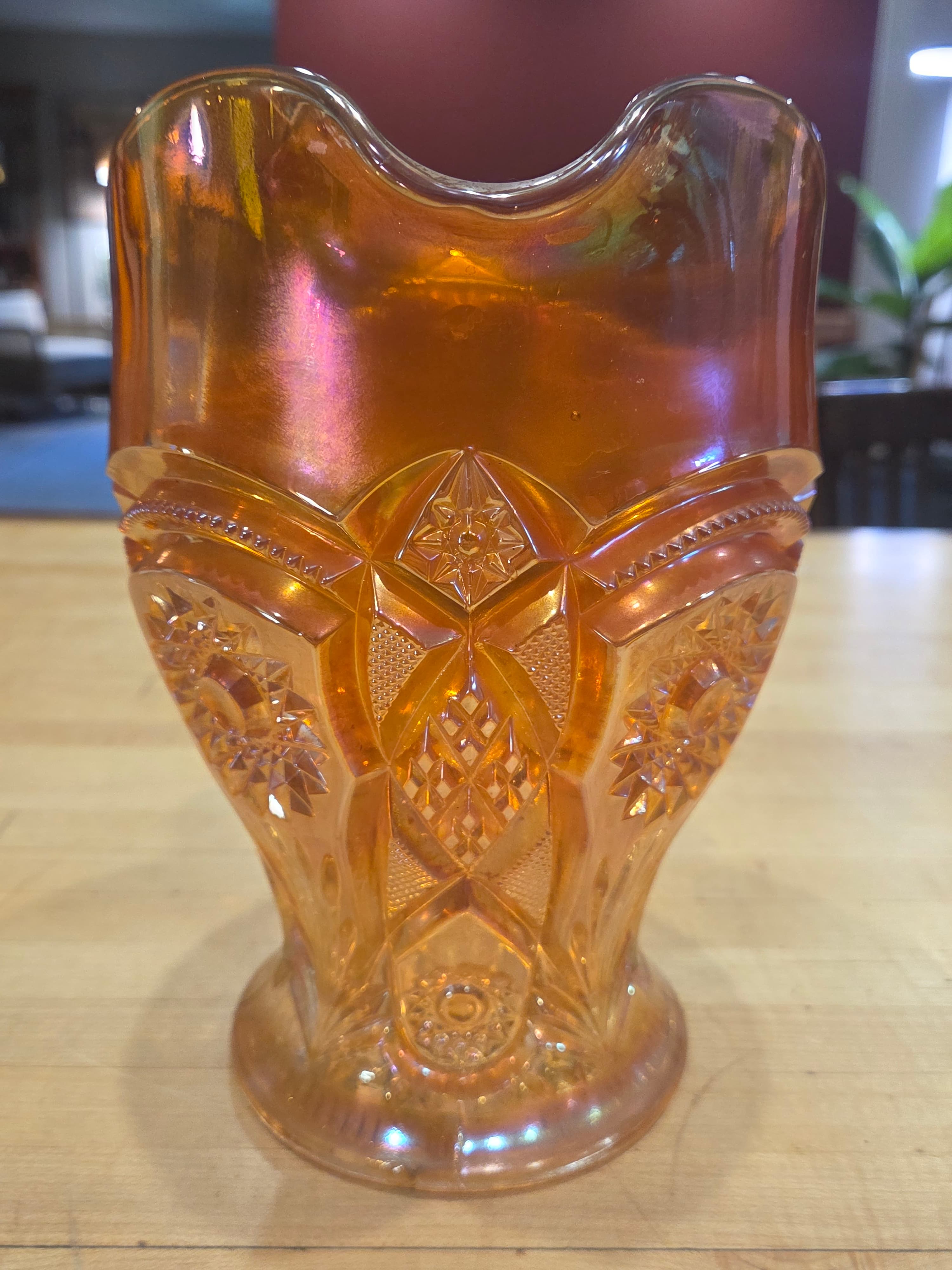 Antique Imperial Glass Marigold Carnival Glass Fashion Water Pitcher - Thumbnail 7