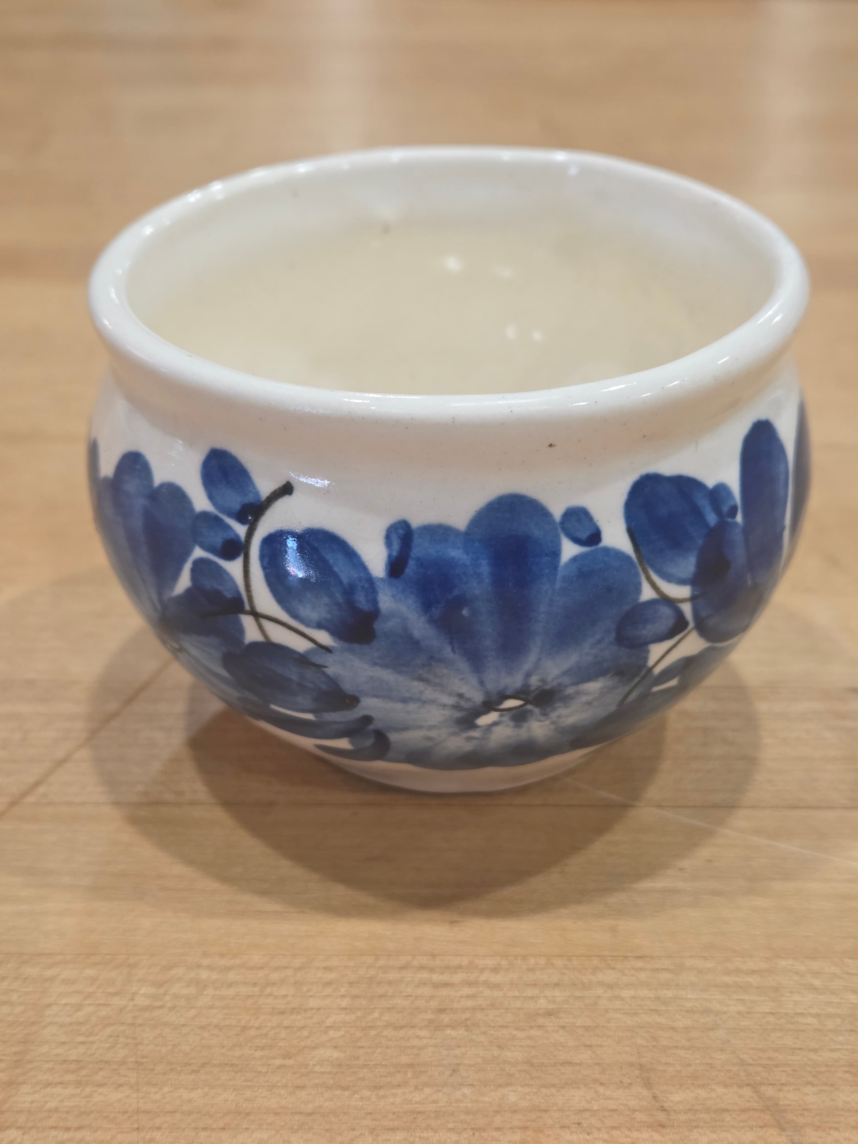 Vintage Wloclawek Fajans Polish Pottery Hand Painted Floral Small Bowl
