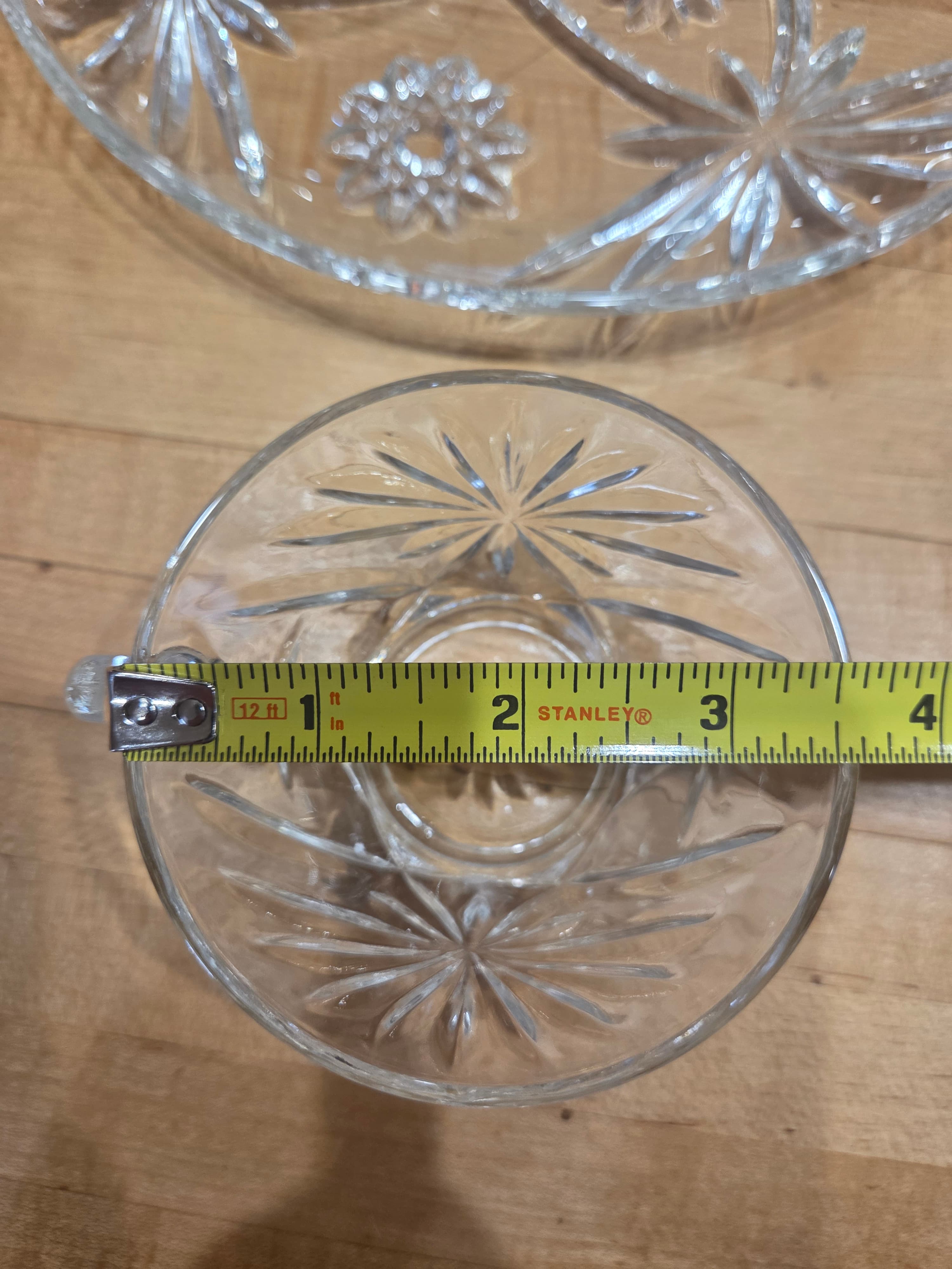 Vintage Anchor Hocking Prescut Clear Star of David 8 Piece Snack Set - Thumbnail 5