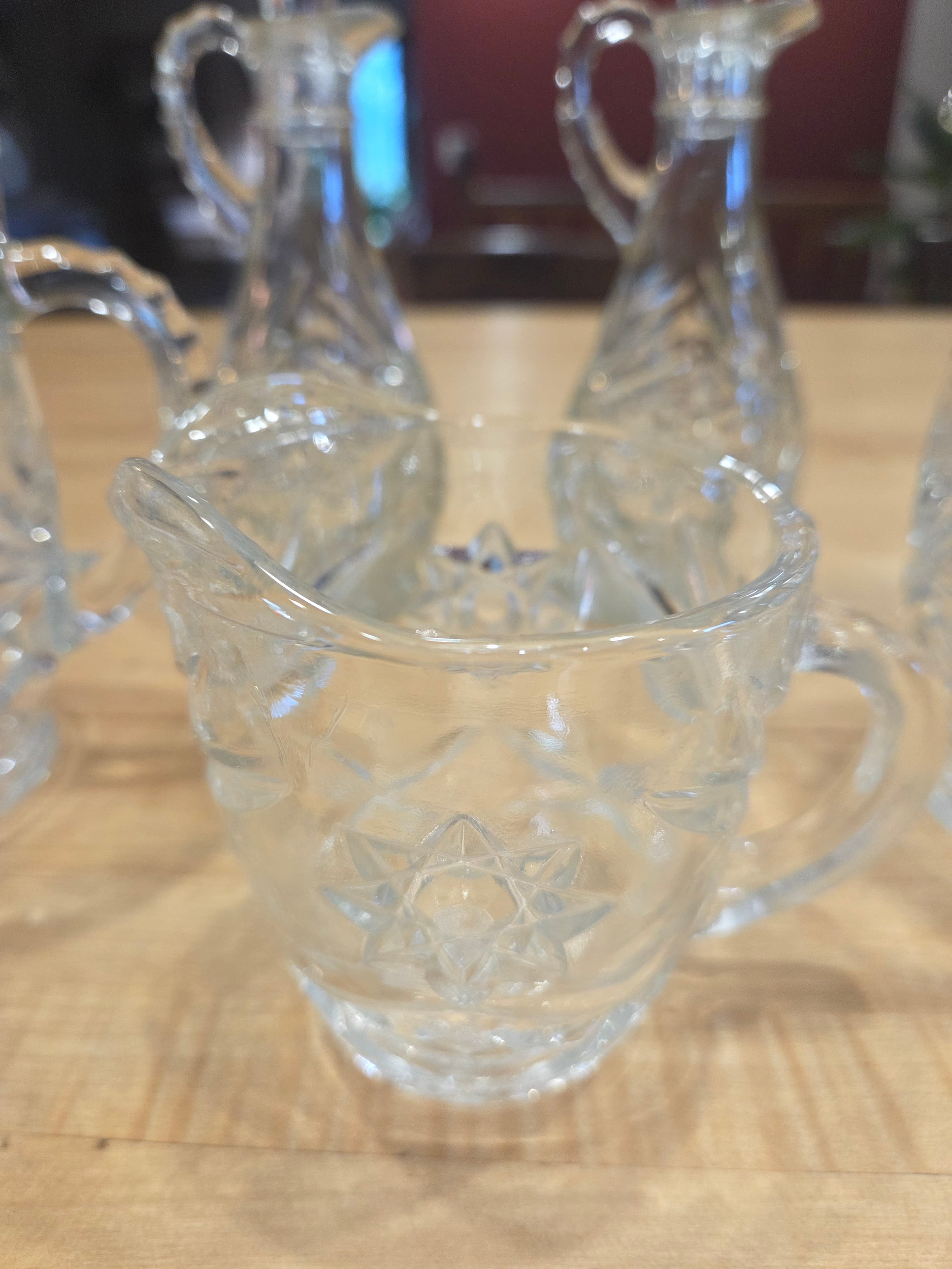 Vintage Anchor Hocking EAPC Star of David 5 Piece Table Serving Set - Thumbnail 2