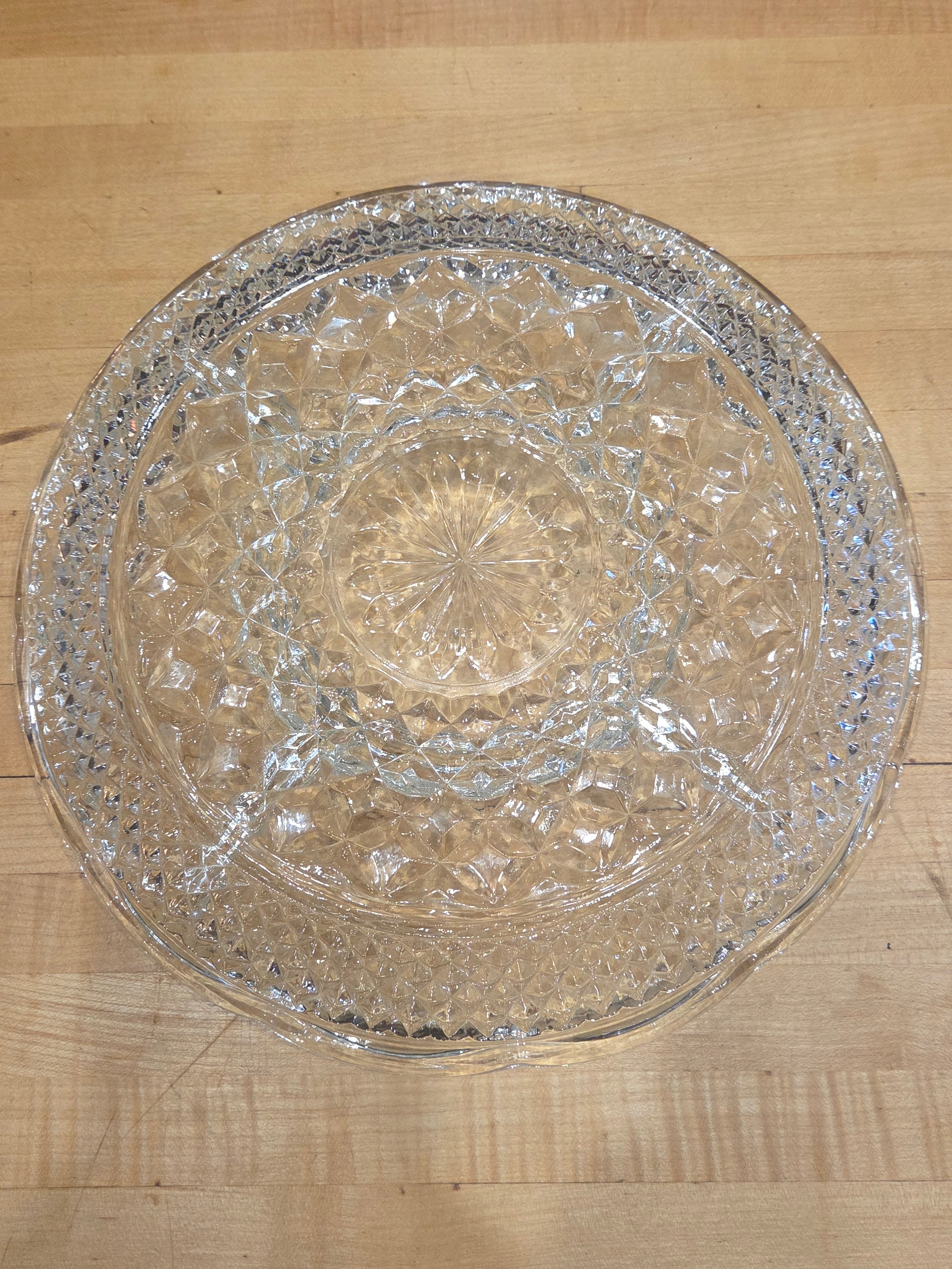 Vintage Anchor Hocking Wexford Clear Glass 5 Part Divided Relish Tray - Thumbnail 2