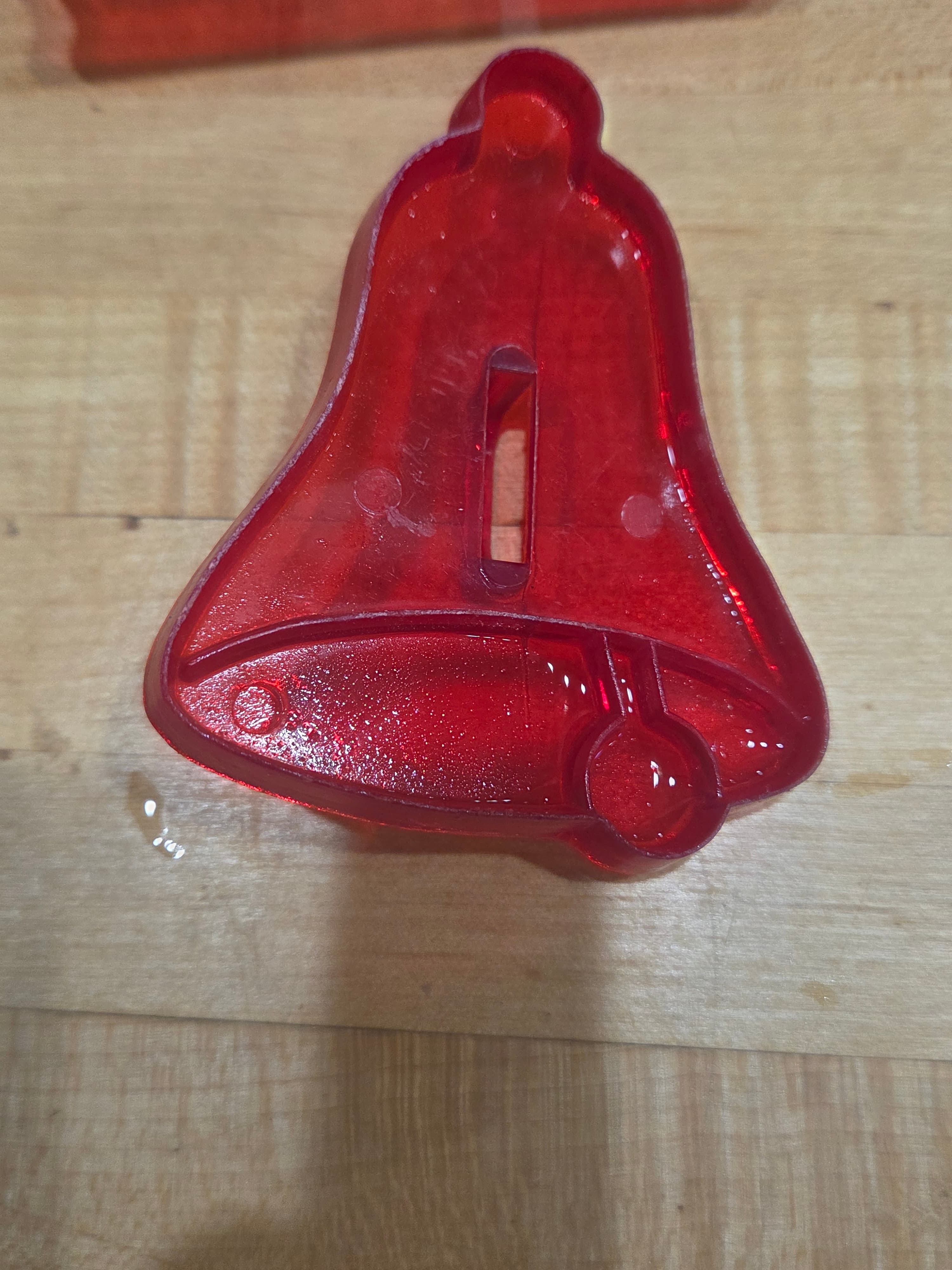 Vintage HRM Red Plastic Cookie Cutters Porky Pig House Bell Turkey Set of 4 - Thumbnail 2