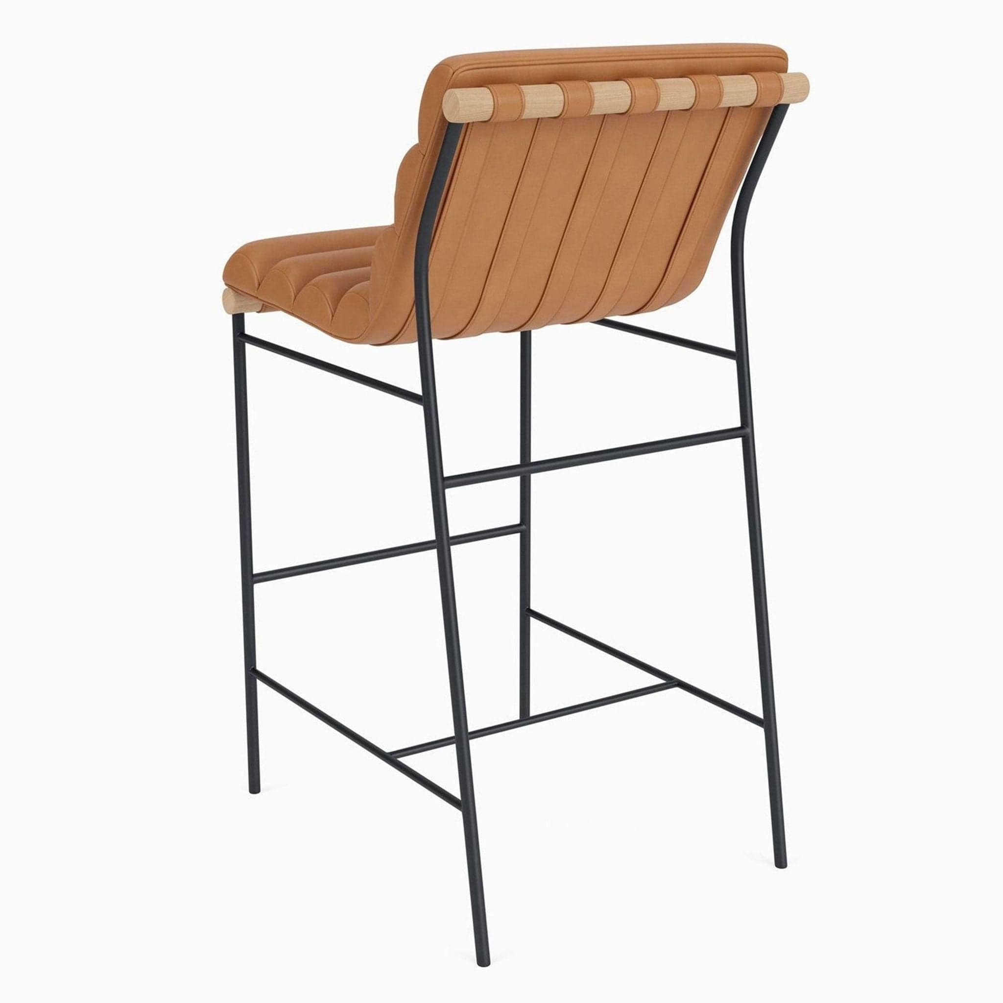 Denver Modern Vail Bay Stool in Saddle Leather - Thumbnail 3